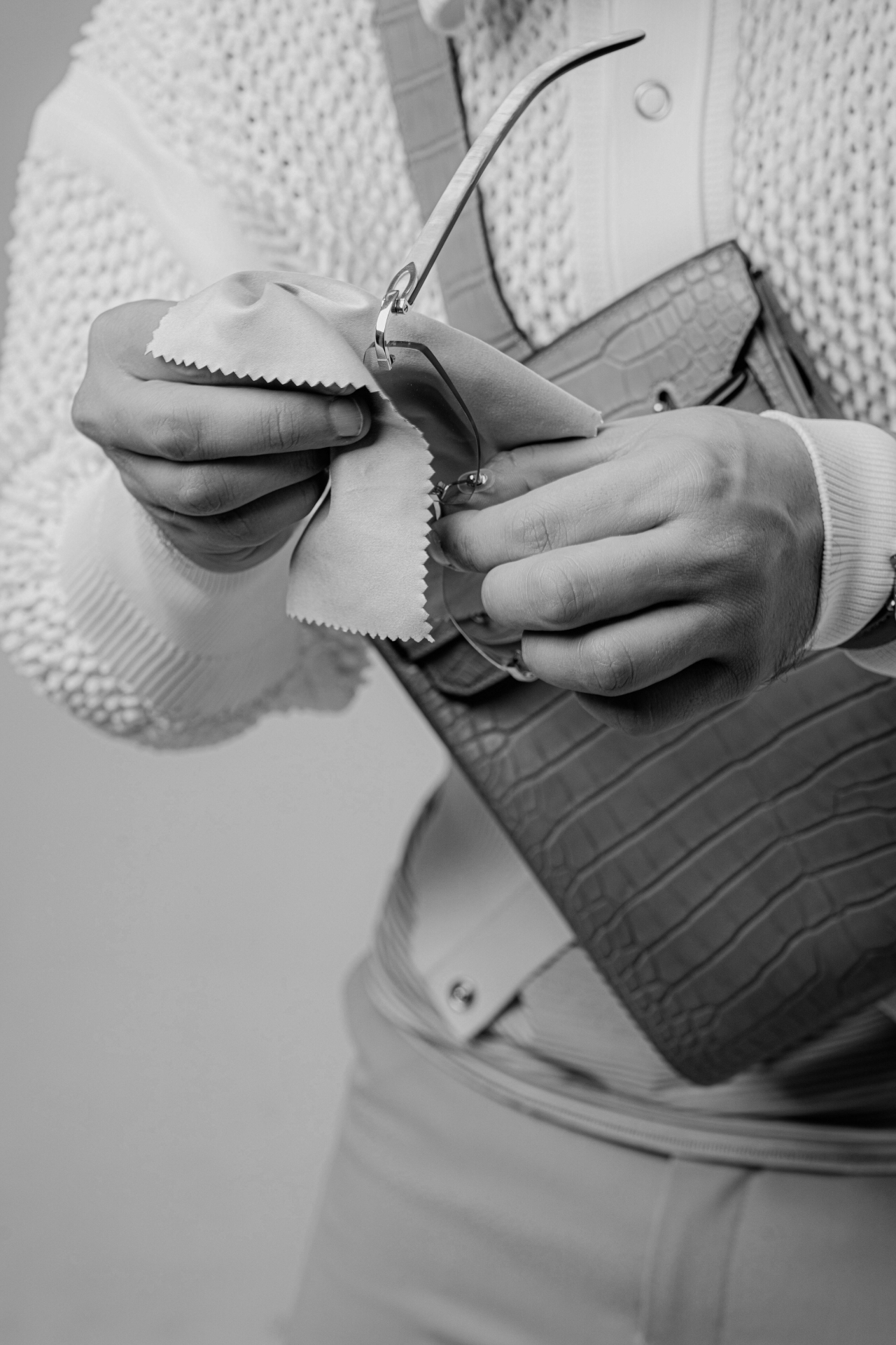 Cleaning eyewear, considered detail